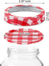 48pcs/24Set Split-Type Regular Mouth Canning Lids Bands for Mason Jar Canning Lids (Red and White)