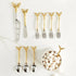 Santa Barbara Design Studio Mini Serving Spoons, Set of 4 Holiday Charcuterie Accessories in Gold/Silver