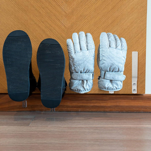 Rddconkit 4 Pcs Aluminum Shoes Hooks, Door Wall Mounted Shoes Rack Shelf Organizer for Door Hanging Shoes