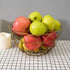 Fruit Stand Vegetables Serving Bowl Basket Holder - Metal Iron Wire for Kitchen Counter, Table Centerpiece, Large Round