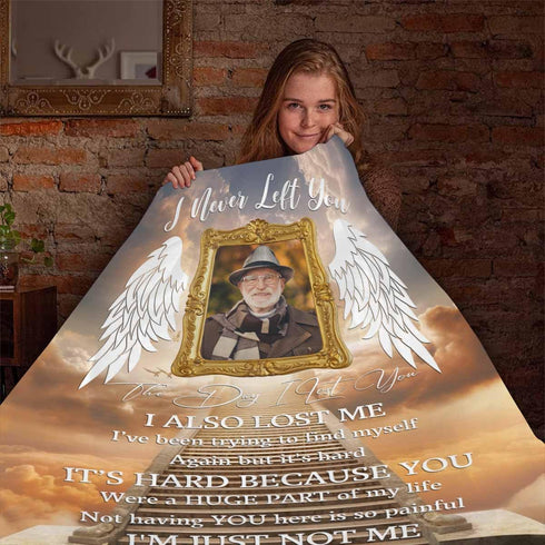 AOFUN Personalized Memorial Blanket with Photo Custom Picture Blankets in Loving Memory, for Loss of Loved One