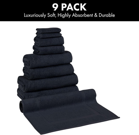9 Set, 100% 2 2 2 2 1 Classic Turkish Towels CTT - Piece Premium Towel Turkish Cotton, Highly Absorbent & Comfy