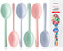 Plastic Spoon Set, Portable Reusable Dinner Scoops for Cereal, Soup, Porridge, Home Kitchen Buffet, Made in USA