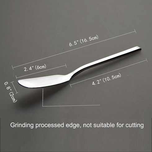 IMEEA Set of 4 Stainless Steel Butter Knife Spreaders, 6.5-Inch Cheese Knives