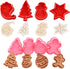 KAISHANE Christmas Themed MINI Cookie Cutter Embossing Mold Set, 8Pcs Plastic Spring Die Biscuits Pastry Cutter