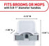 Command 3 6 Closet, 4 lb Broom Grippers, Hangers and Strips, Damage-Free Mop and Broom Holder Wall Mount, Household