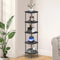 Qupui 5 Tier Corner Shelf Stand, Tall Display Rack Multipurpose Shelving Unit,
