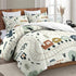 Set Cozy Set Comforter with Pillowcase Twin Size, Cute Forest Car Train City Map, Bedding Decor Funny Nursery Cartoon