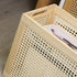Wood Magazine Holder with Jute Rope Handles, Handcrafted Bamboo Toilet Roll Holder, Wicker Magazine Storage Organizer