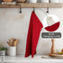 Set 28"x18" Set 12 Encasa XO Kitchen Dish Towels | Multicolor | Waffle Weave and Flat Hand Tea Towel | | Quick Drying