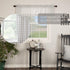 VHC Brands Annie Buffalo Check Farmhouse Kitchen Window Curtains, Lined Valance, 16x60, White & Grey