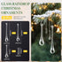 32 OuMuaMua Pcs Glass Raindrop Christmas Ornaments Crystal Teardrop Hanging Ornaments Clear Chandelier Drop Pendant