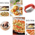 Stainless Steel Garlic Press Rocker Set - Easy Clean Kitchen Tools (Red) for Effortless Cooking