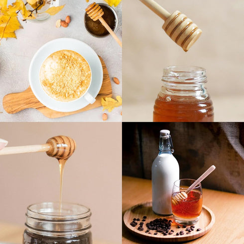 200 Pack 3 inch Honey Dipper Sticks, Mini Wooden Honey Stick Stirrers for Tea