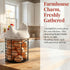Hiceeden Metal Wire Chicken Egg Storage Basket, Decorative Fresh Egg Holder with Ceramic Chicken Design Lid, Portable