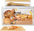 RISICULIS Large Bread Box for Kitchen Countertop, Bread Storage Container, and Utensil Organizer