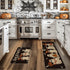 Artoid Mode Ghost Pumpkin Bat Black Halloween Kitchen Mats Set of 2, Low-Profile Kitchen Rugs for Floor - 17x29 and
