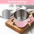 220ml Pink Coffee Cup, Stainless Steel Insulated Mug for Water, Coffee, Juice, and Milk