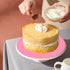 Silicone Baking Mat Cake Mat, Round with Measurements for Pastry Baking Sheet, Non-Stick, Pink