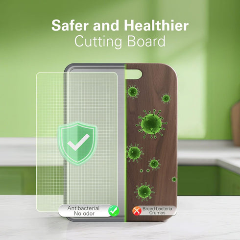 16''11'', 304 Stainless Steel Cutting Board Double Sided Steel Cutting Board for Meat, Vegetables & Fruits, Heavy Duty