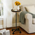 LAIDUOLEOE Small Round Side Table for Small Spaces, Pedestal Drink Table with Non-Slip Feet, Martini Table No-Tool