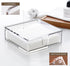 Acrylic Napkin Holder, 7"x 7"x 2.4" Flat Dispenser with Lid, Waterproof Paper Napkin Container for Kitchen & Bathroom