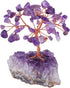 mookaitedecor Amethyst Crystal Tree with Cluster Crystals Base, Bonsai Money Tree for Wealth and Luck