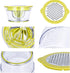 Manual Citrus Lemon Orange Juicer, 12OZ Hand Squeezer with Built-in Measuring Cup and Grater, Green
