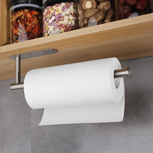 DR CATCH Paper Towel Rolls - for Kitchen, Self-Adhesive Under Cabinet,Both Available in Adhesive and Screws,Stainless