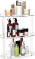 Sezanrpt 3 Tier Acrylic Corner Shelf Organizer Storage 9.5x9.5x15.7 Inch, Transparent Countertop