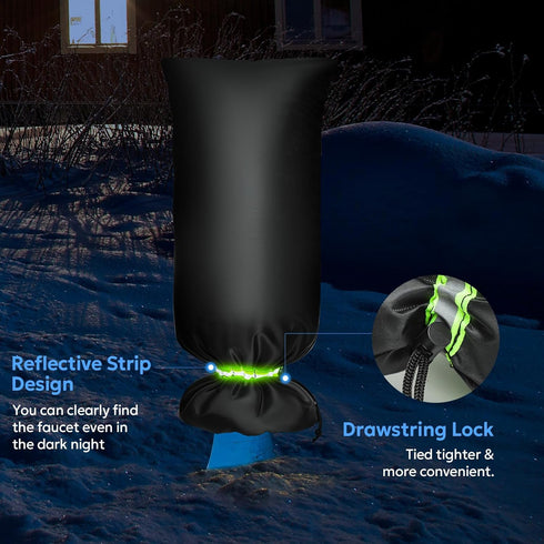 15" 35" 2 Pack MIXC Outdoor Faucet Covers for Winter Freeze Protection, x Hose Bib Covers for Winter, Reusable Thicker