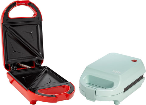 Tasty Mini Sandwich Maker, Makes Sandwiches, Paninis, Grilled Cheese, 600W, Aqua