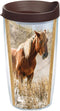 Tervis Coastal Wild Horses Double Walled Insulated Tumbler Travel Cup, 16oz, Made in USA