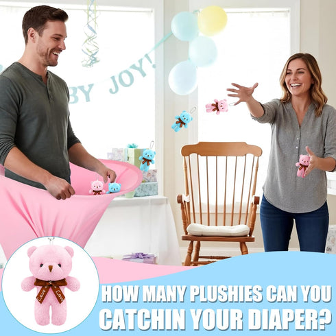 VioraWhite 22 Pcs Funny Baby Shower Diapers Games Activities Fun Bridal Shower Games How Many Plushies Can You Catch