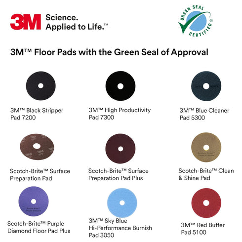 3M 5300 10" (Pack 5) Series Blue Cleaner Pad