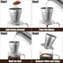 Pour Over Coffee Maker Set for Travel/Camping/Hiking, 14 Oz Borosilicate Glass Mug, Stainless Steel Coffee Filter