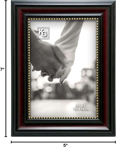 Kiera Grace Lucy Picture Frame, 5" x 7", Dark Brown Classic Traditional