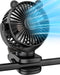 Portable Clip on Fan, Small Desk Fan Battery Operated, 360° Rotation, Cute Design, 3 Speed Mini Table Fan USB
