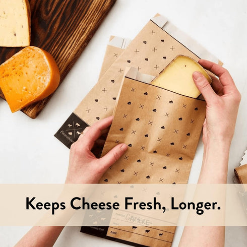 15-Pack 6.25 11 Formaticum - Cheese Storage Bags - x Wax Paper Bags to Keep Cheese or Charcuterie Fresh - Professional