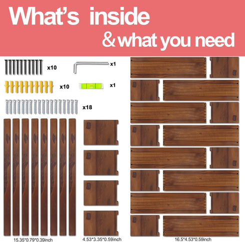 32 Inch Set 4, Fixwal Nursery Book Shelves, Floating Bookshelves for Wall of Baby Nursery & Playroom Decor, Solid Wood