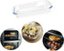 Basics Tempered Glass Baking Dish, 1.6 Quart Clear Oblong Casserole Dish for Cooking and Oven Bake