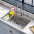 304stainless 14in-18in) YQh Retractable Sink Drain Rack, Steel Expandable Sink Storage Rack, Adjustabl Kitchen Sponge
