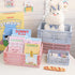 Plastic Storage Baskets for Desk Organizing, 2 Medium + 2 Small Durable Folding Crates for Home and Office