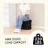 16.1"x12.2"x12.2" PINPLUS Storage Ottoman Boulce Tufted Oval Small Ottomans Bench Foot Rest with Storage (Black)