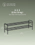 2-Tier 4 18 Closet, ULMR121B01 SONGMICS Shoe Rack, Shoe Organizer, Metal Shoe Shelf Storage with Side Hooks, Holds
