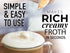 PRO MILK FROTHER WAND - ULTRA HIGH SPEED HANDHELD FROTHER - UPGRADED STAND - Powerful Handheld Mixer with Infinite Uses - Super Instant Electric Foam Maker with Stainless Steel Whisk (Granite) by Zulay Kitchen