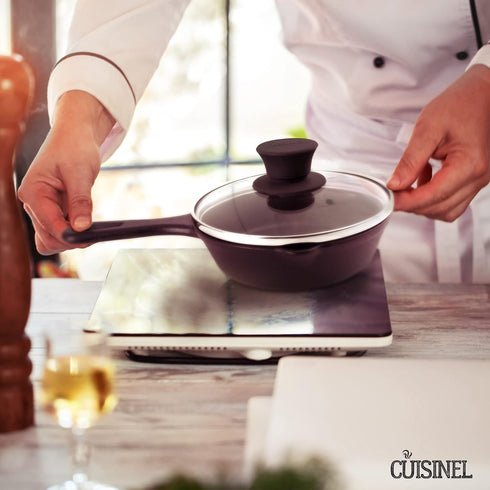 Cuisinel Glass Lid - 6-inch/15.24-cm, Compatible with Lodge, Tempered Replacement Cover for Skillets, Pots, and Pans