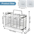 Utensil Holder, 3 Compartments Stainless Steel Utensil Drying Rack, Dish Drainer for Kitchen Counter, Silverware Cutlery Flatware Holder Forks, Knives, Spoons, Chopsticks Organizer (Silver) by IWNTWY