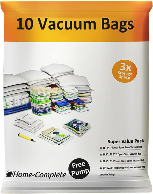 Vacuum Storage Bags, Space Saving Air Tight Compression to Organize Clothes, Linens, Seasonal Items by Everyday Home