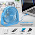 FARADAY USB Desk Fans, 5 Inches Portable Table Fan, 360° Head Rotation, Small Personal Desktop Fan, 3 Speeds, Blue